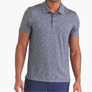 J. CREW Performance Polo Shirt Men’s Sz L Slim Fit Heathered Blue